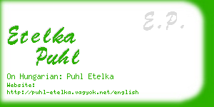 etelka puhl business card